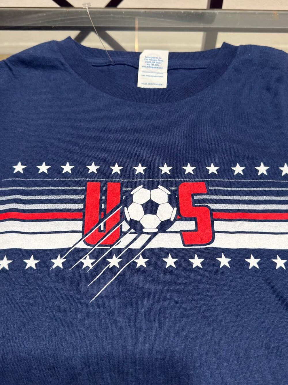 DELTA MENS NAVY L US SOCCER LOGO CREW NECK TSHIRT NWOT